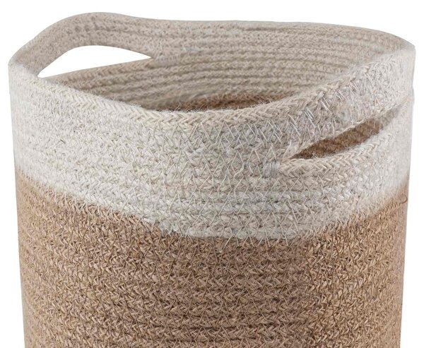 VidaXL Növényi Cserép Készlet 2 pcs Természetes és Fehér Ø 21 x 21 cm