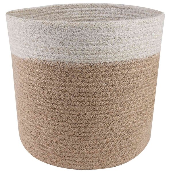 VidaXL Növényi Cserép Készlet 2 pcs Természetes és Fehér Ø 21 x 21 cm
