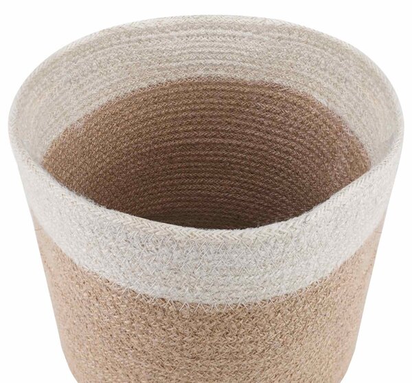 VidaXL Növényi Cserép Készlet 2 pcs Természetes és Fehér Ø 21 x 21 cm