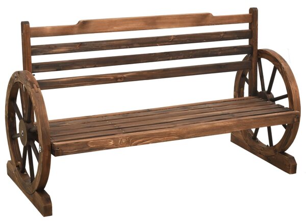 Tömör fenyőfa kerti pad 112 cm