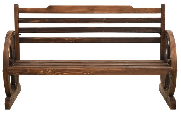 Tömör fenyőfa kerti pad 112 cm