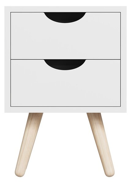 Éjjeliszekrény, Selma, Pako World, fehér, 29x29x45 cm