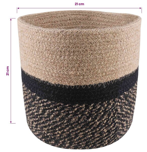 Növényi Cserép Készlet 2 pcs Természetes és Fekete Ø 21 x 21 cm