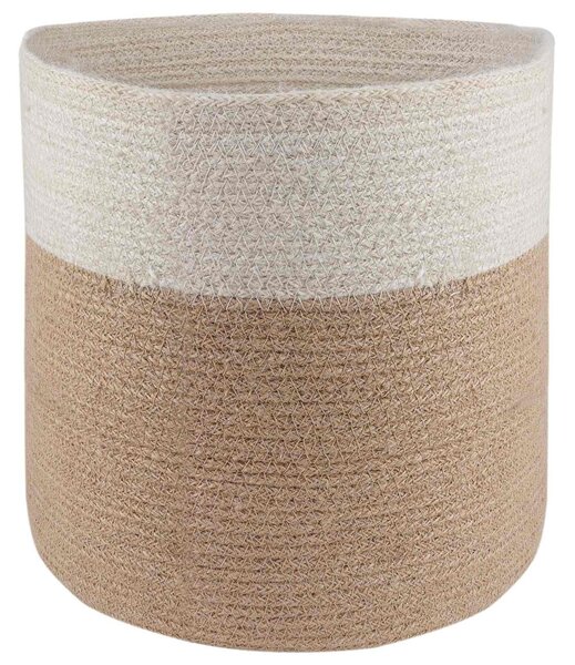 VidaXL Növényi Cserép Készlet 2 pcs Természetes és Fehér Ø 28 x 28 cm