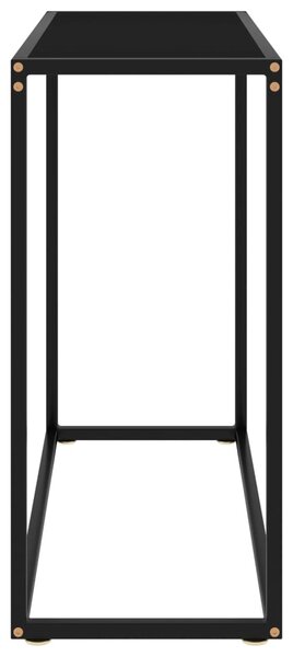 Fekete edzett üveg tálalóasztal 80 x 35 x 75 cm