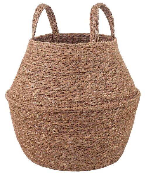 VidaXL Kézi növényedény Természetes Ø 22 x 20 cm 100% Tengeri fű