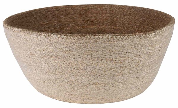 VidaXL Kézi növényedény Fehér Ø 45 x 36 cm 100% Tengeri fű