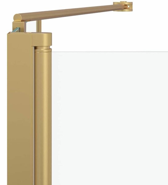 VidaXL Zuhanybeépítés Arany 120 x 68 x 130 cm ESG üveg és alumínium