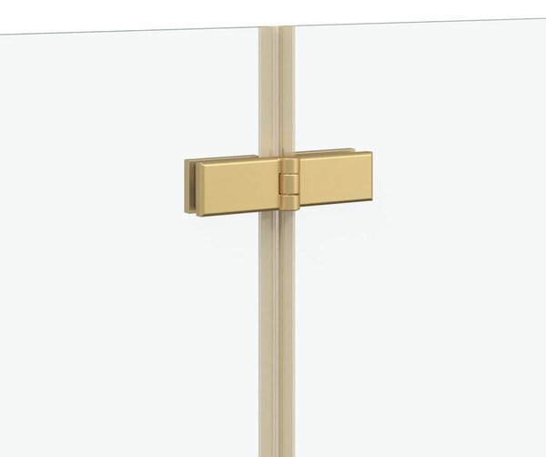 VidaXL Zuhanybeépítés Arany 120 x 68 x 130 cm ESG üveg és alumínium