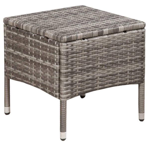 3 darabos szürke polyrattan bisztrószett