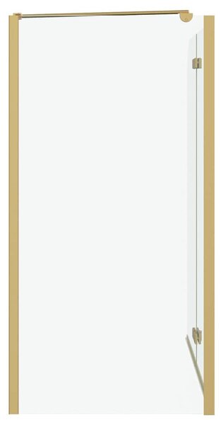 VidaXL Zuhanybeépítés Arany 120 x 68 x 130 cm ESG üveg és alumínium