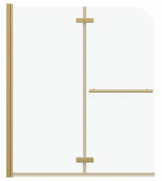 VidaXL Zuhanybeépítés Arany 120 x 140 cm ESG üveg és alumínium