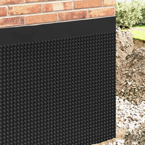 Bordázott vízelvezető lap 2 pcs Fekete 0,5 x 20 m HDPE