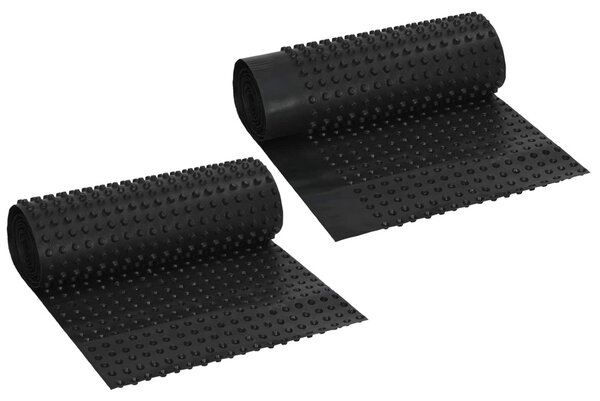 Bordázott vízelvezető lap 2 pcs Fekete 0,5 x 20 m HDPE