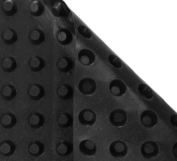 Bordázott vízelvezető lap 2 pcs Fekete 0,5 x 20 m HDPE