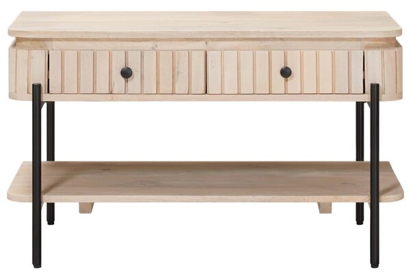Kézzel Készült Kávéasztal Fehér 85 x 45 x 50 cm Tömör Mangófát