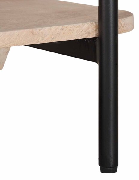 Kézzel Készült Kávéasztal Fehér 85 x 45 x 50 cm Tömör Mangófát