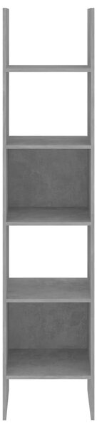 Betonszürke szerelt fa könyvszekrény 40 x 35 x 180 cm