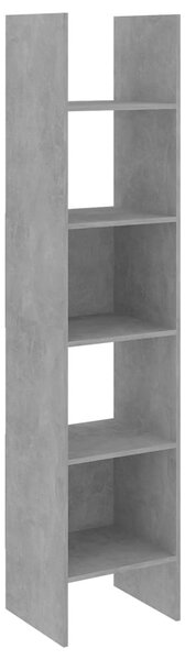 Betonszürke szerelt fa könyvszekrény 40 x 35 x 180 cm