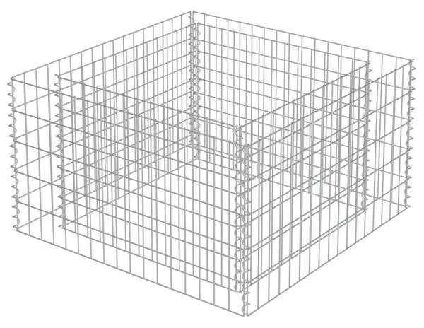 Horganyzott acél gabion magaságyás 90 x 90 x 50 cm