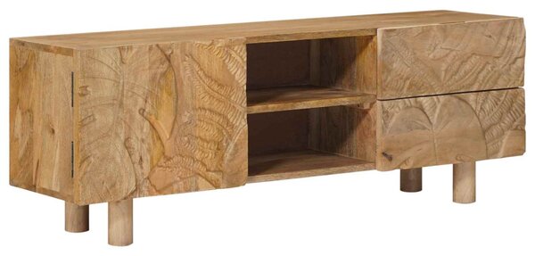 TV szekrény 110 x 30 x 40 cm Tömör Mangófa és Műszaki Fa