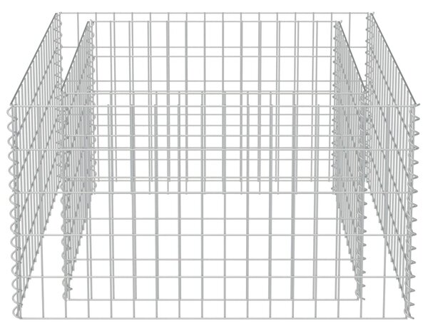 Horganyzott acél gabion magaságyás 90 x 90 x 50 cm