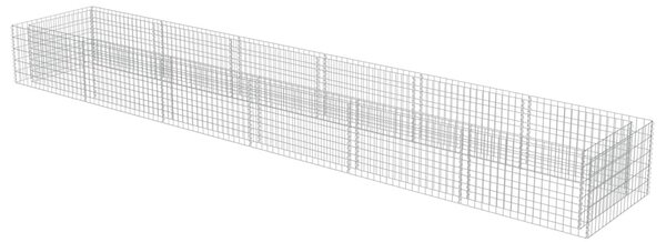 Horganyzott acél gabion magaságyás 540 x 90 x 50 cm