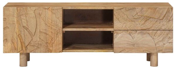TV szekrény 110 x 30 x 40 cm Tömör Mangófa és Műszaki Fa