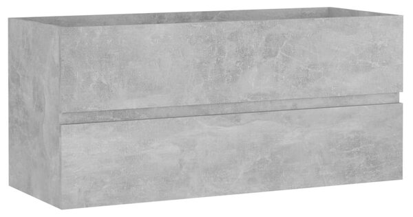 Betonszürke szerelt fa mosdószekrény 100 x 38,5 x 45 cm