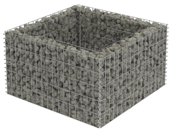 Horganyzott acél gabion magaságyás 90 x 90 x 50 cm