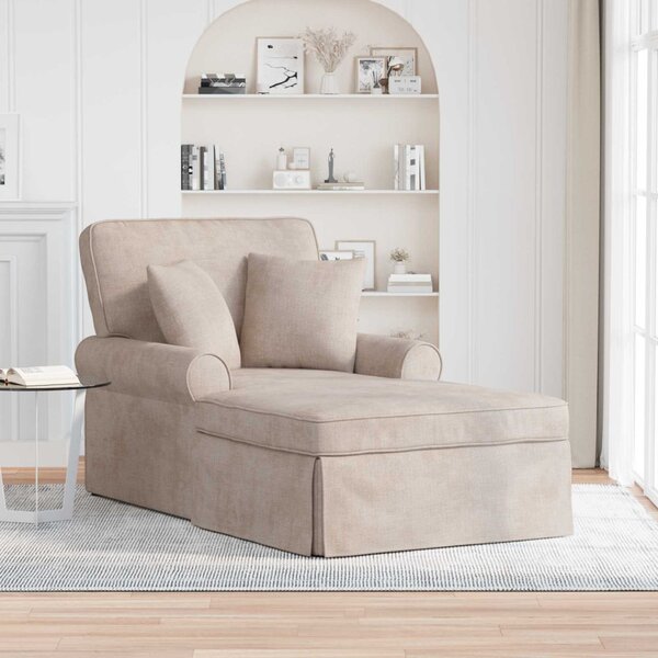 VidaXL Fotel Loungba Szoknyával párnával Bézs 157 x 91 x 91 cm ARES