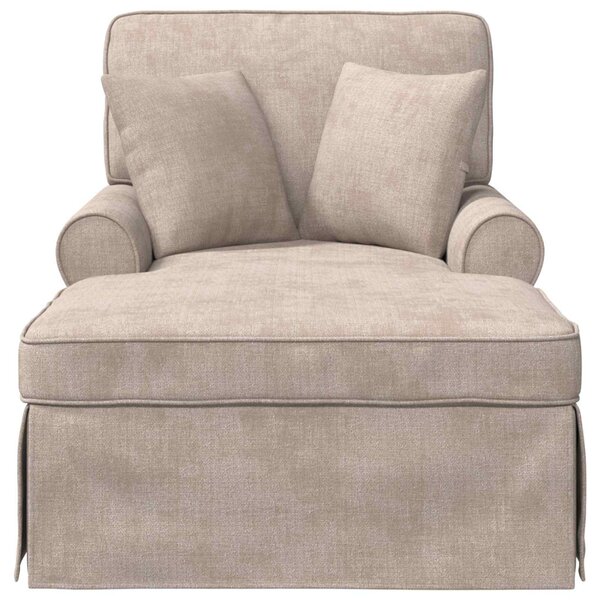 VidaXL Fotel Loungba Szoknyával párnával Bézs 157 x 91 x 91 cm ARES