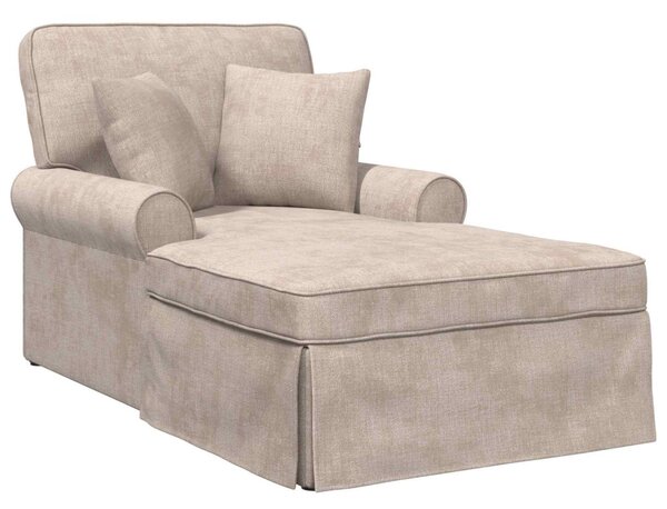 VidaXL Fotel Loungba Szoknyával párnával Bézs 157 x 91 x 91 cm ARES