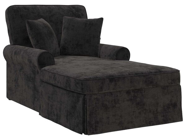 Fotel Loungba Szoknyával párnával Fekete 157 x 91 x 91 cm ARES