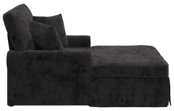 Fotel Loungba Szoknyával párnával Fekete 157 x 91 x 91 cm ARES