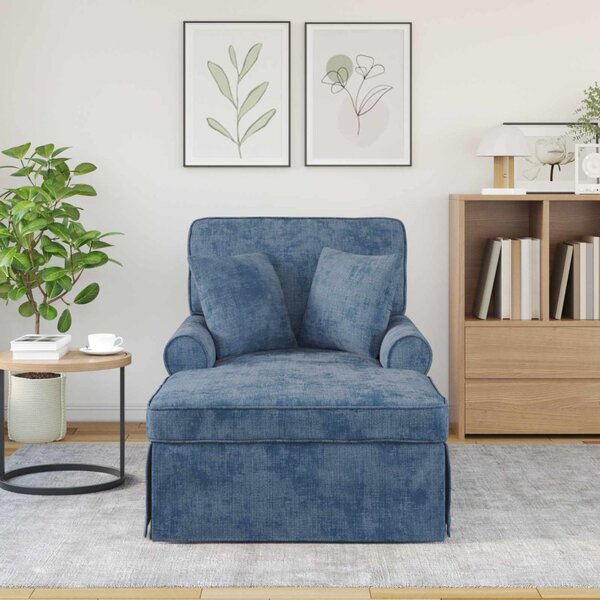 Fotel Loungba Szoknyával párnával Kék 157 x 91 x 91 cm ARES