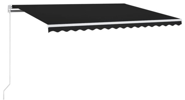 Antracitszürke kézzel kihúzható LED-es napellenző 400 x 300 cm
