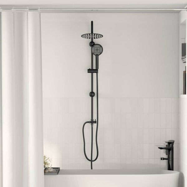 Zuhanyrendszer Fekete 47 x 20 x 95 cm Rozsdamentes acél