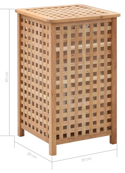 Tömör diófa szennyeskosár 39 x 39 x 65 cm