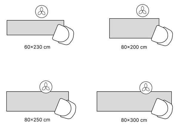 Bézs futószőnyeg 70x200 cm Sensi Ethan – FD