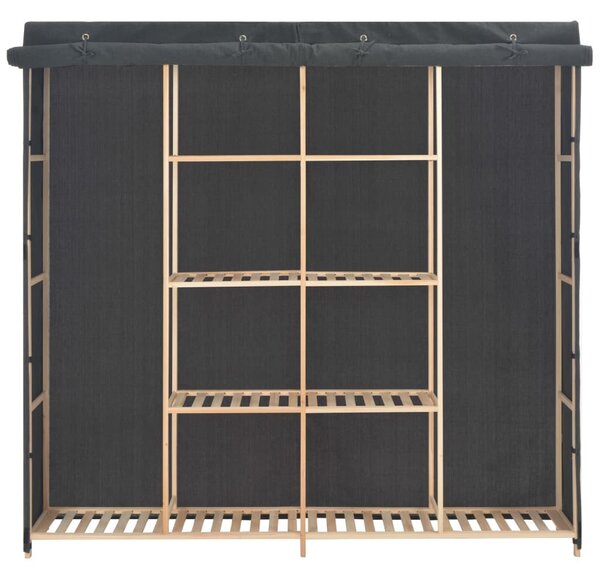 Szürke szövet ruhásszekrény 173 x 40 x 170 cm
