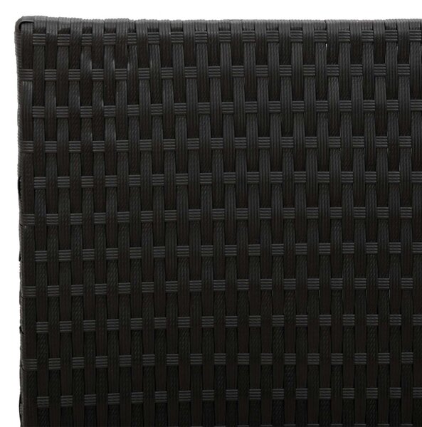 Magas Virágtartó Fekete 55 x 22 x 70 cm polirattan