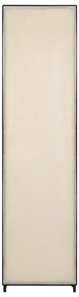 Krémszínű ruhásszekrény 4 tárolórekesszel 175 x 45 x 170 cm
