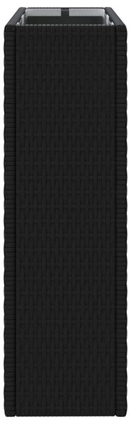 Magas Virágtartó Fekete 55 x 22 x 70 cm polirattan