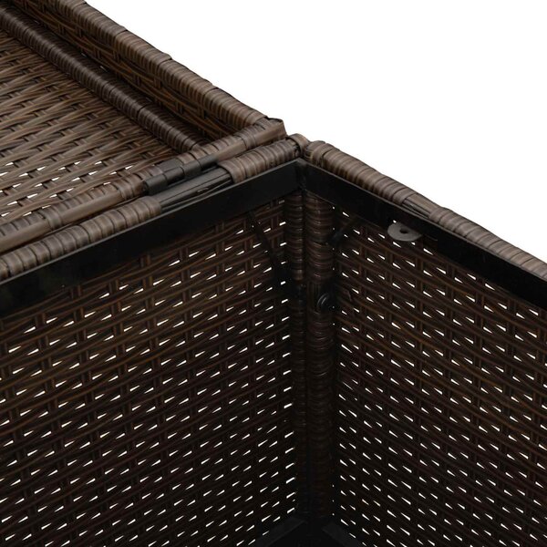 Kültéri szemetes Barna 40 x 40 x 80 cm polirattan