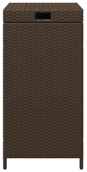 Kültéri szemetes Barna 40 x 40 x 80 cm polirattan