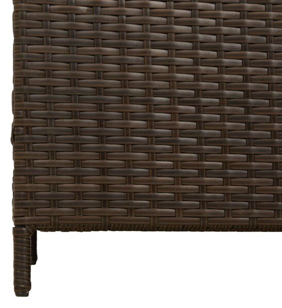 Kültéri szemetes Barna 40 x 40 x 80 cm polirattan