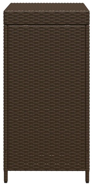 Kültéri szemetes Barna 40 x 40 x 80 cm polirattan