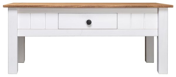 Fehér tömör fenyőfa dohányzóasztal 100 x 60 x 45 cm