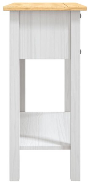 Fehér Corona-stílusú mexikói fenyő tálalóasztal 90x34,5x73 cm